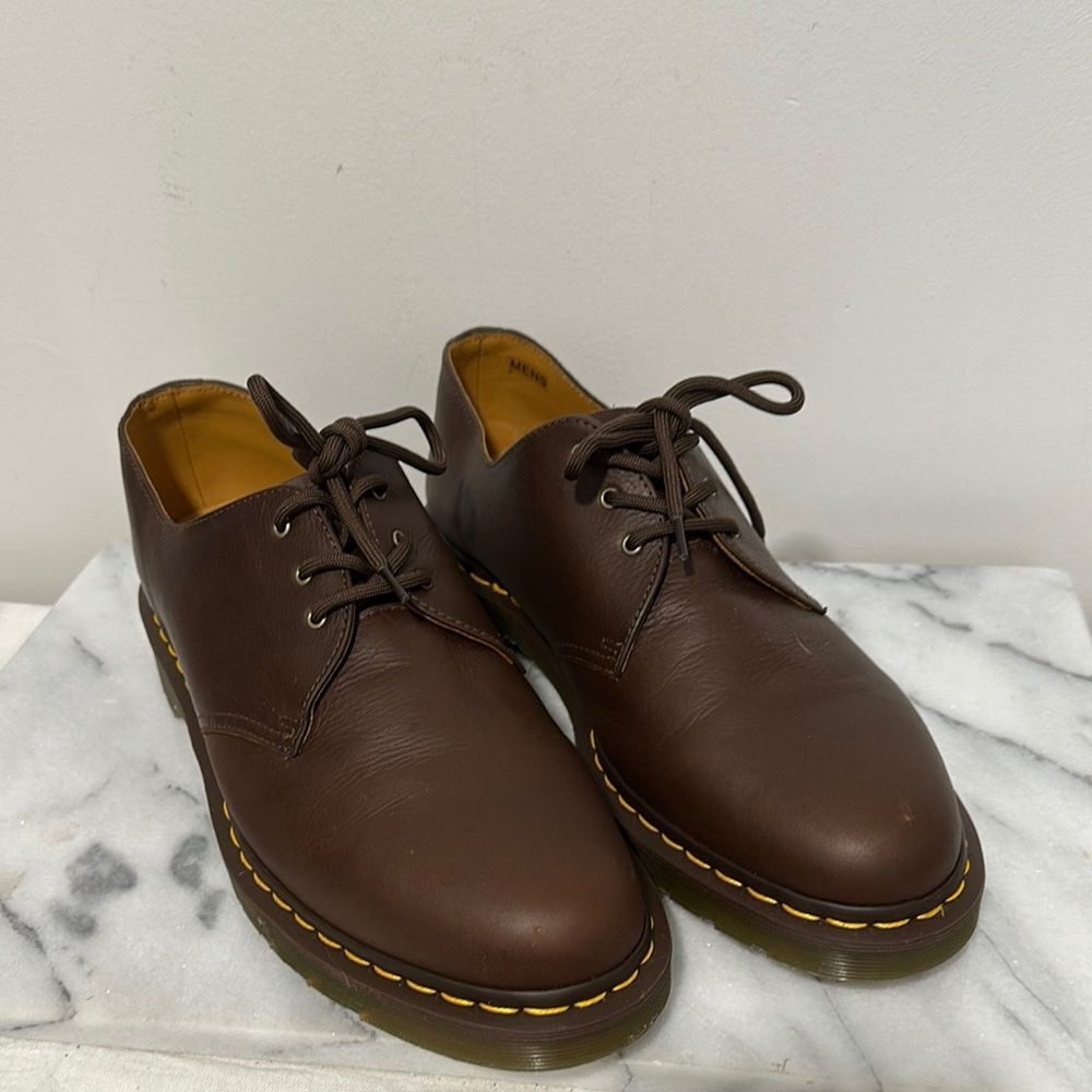 Dr Doc Martens Oxford Classic Brown Leather Men's Shoes Sz 13 NEW no box - Picture 1 of 15